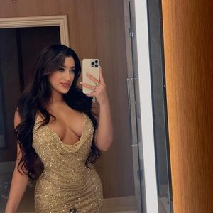 Embelished Gold Mini Dress